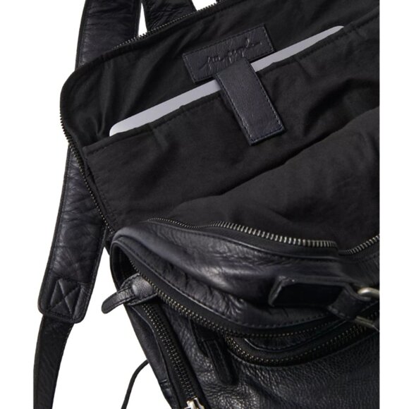 Free People East End Leather Backpack in True Black - FACTORY SEALED - Picture 11 of 15